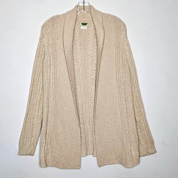 Anthropologie Cardigan Womens Small Chunky Knit Open Front Shawl Collar - Picture 1 of 7